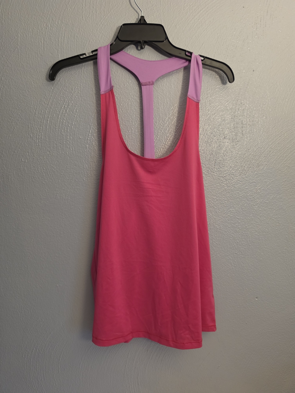 Soffe Hot Pink Racerback Tank with Lilac Trim